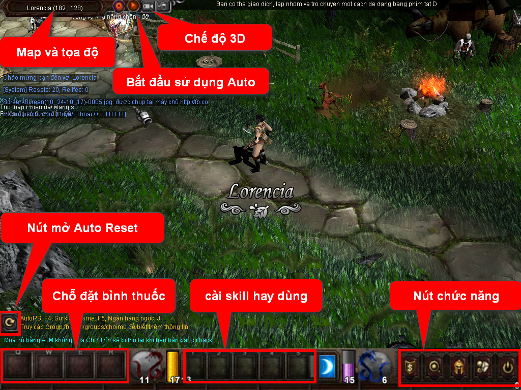 Chức năng chính của Game MU Lôi Phong