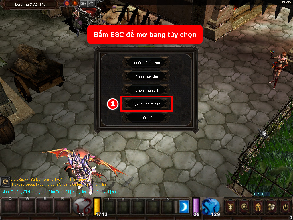 Chức năng chính của Game MU Lôi Phong